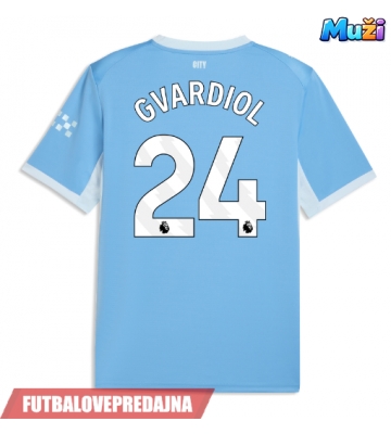 Lacne Muži Futbalové dres Manchester City Josko Gvardiol #24 2026-27 Krátky Rukáv - Domáci